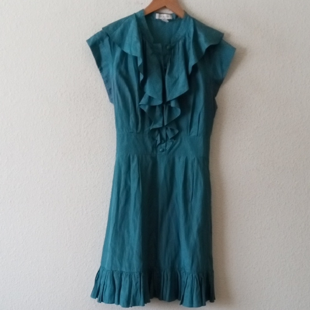 Ted Baker Teal Ruffle Mini Dress